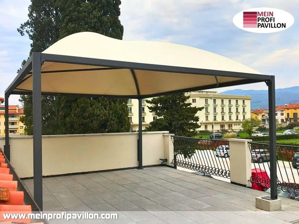 Pavillon 5x5 Überdachung Pagodenzelt Festzelt Pvc Terrassendach Pergola Terrasse